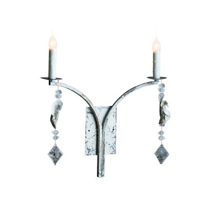 Laurel Bay Steel Candle Wall Light