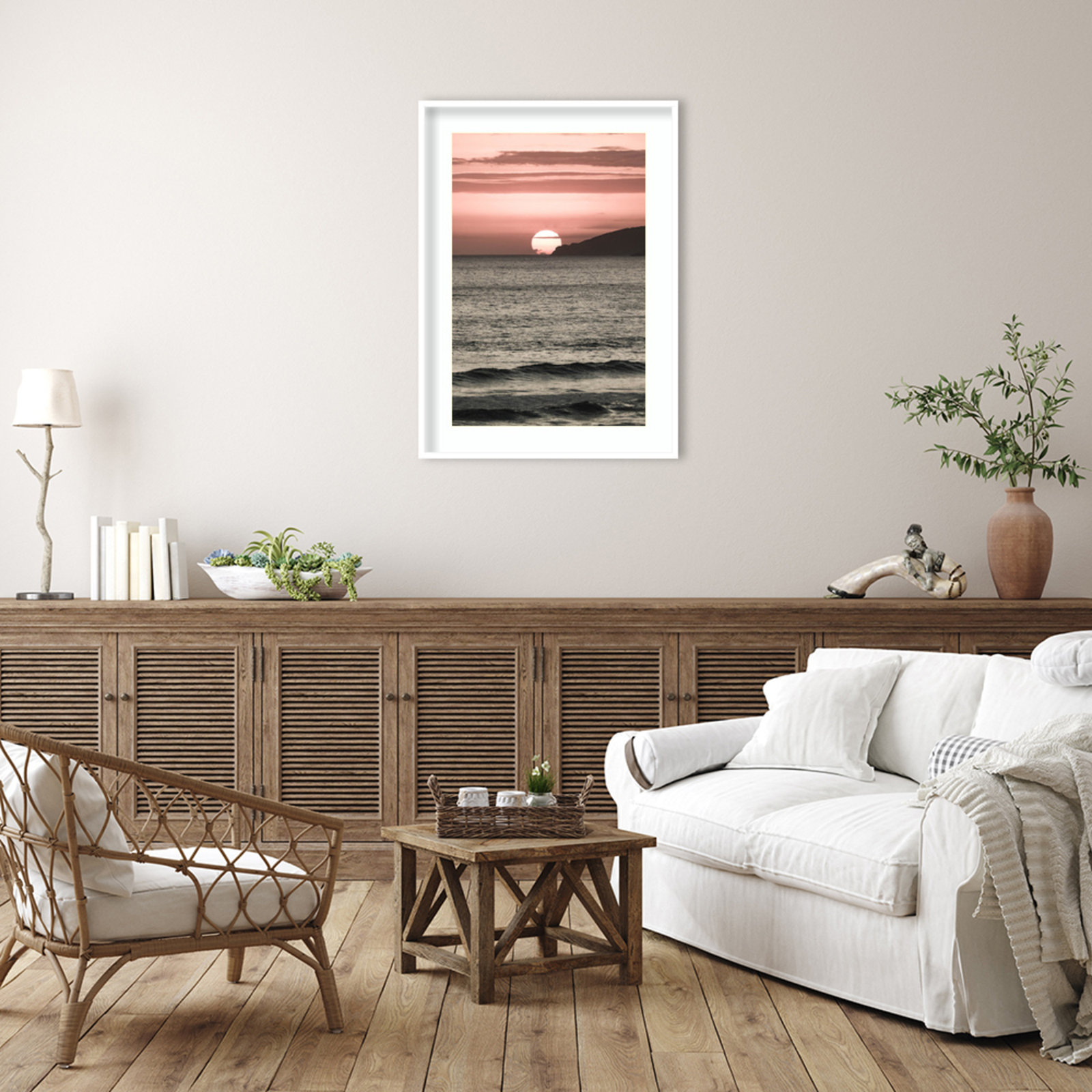 Melting Skies by Shot by Clint Wood Framed Wall Art Print, 41" H x 30" W, White 