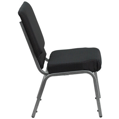 Kmarion 18.5"W Stacking Church Chair in Fabric - Copper Vein Frame