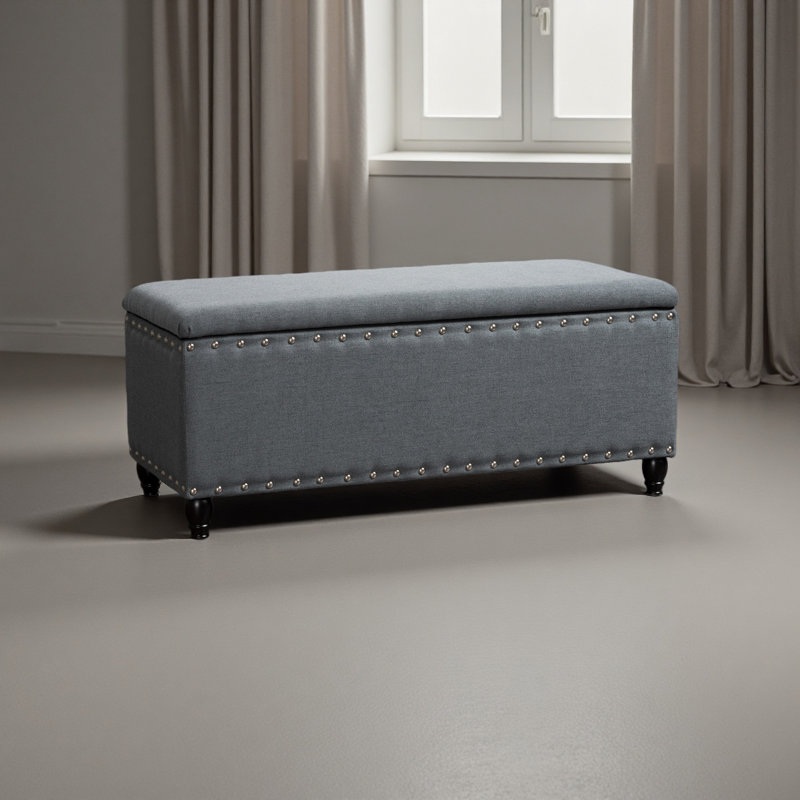 STORAGE OTTOMAN, Charcoal