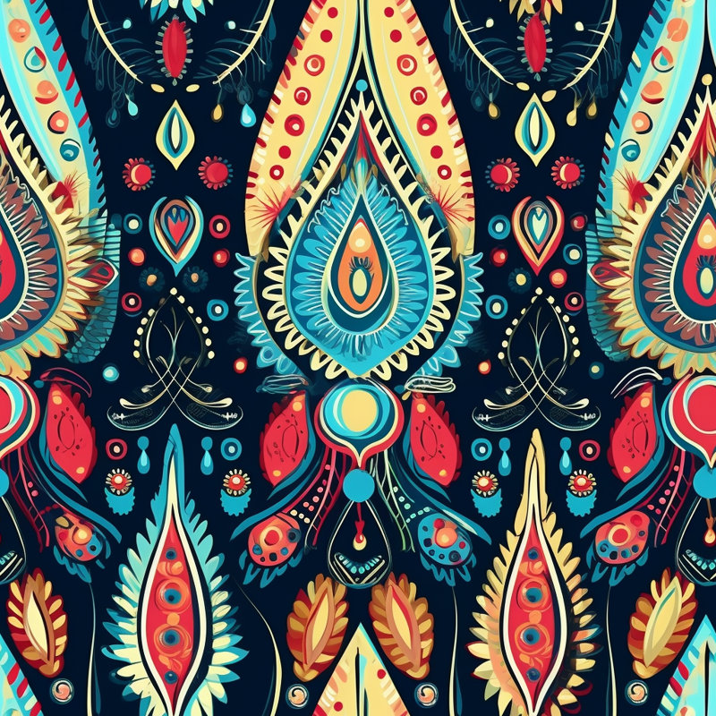 Machine Printed Throw Blanket, Geometric, 60" L x 50" W, Green/Black/Red/White