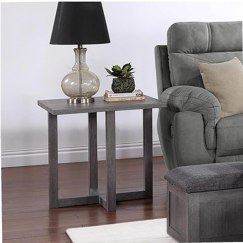 Moseberg 24" gray worn end table
