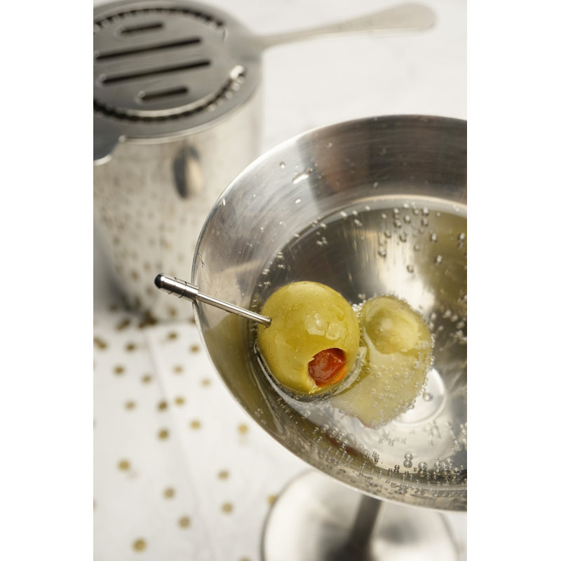 Schurman 8 oz. Stainless Steel Martini Glass Set