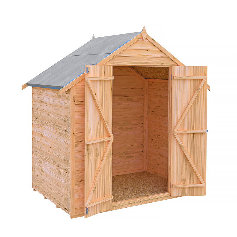 Garden Value Overlap Shed 4 x 6 with Double Door, No