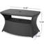 Table d'appoint d'extérieur avec trou pour parasol, gris et fer, P 22 po x l 34 po x H 19,5 po, accessoire de patio fonctionnel pour patio, compatible, structure en fer, P 22 po x l 34,5 po H, aucun assemblage requis