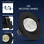 Luxrite 4 po Luminaire encastré à DEL à cardan, 5CCT 2700K-5000K, 15 watts, 1250LM, projecteur pivotant réglable à 360º + 30º, à intensité variable, paquet de 12 calibres IC-125895955