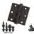 3 X 3 Solid Brass Architectural Hinge With Ball Tips-71108040