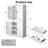 72 Inch Fluted Kitchen Pantry Cabinet With 3 Keyboard Drawers And 6 Adjustable Door Shelves For Versatile Storage Solutions