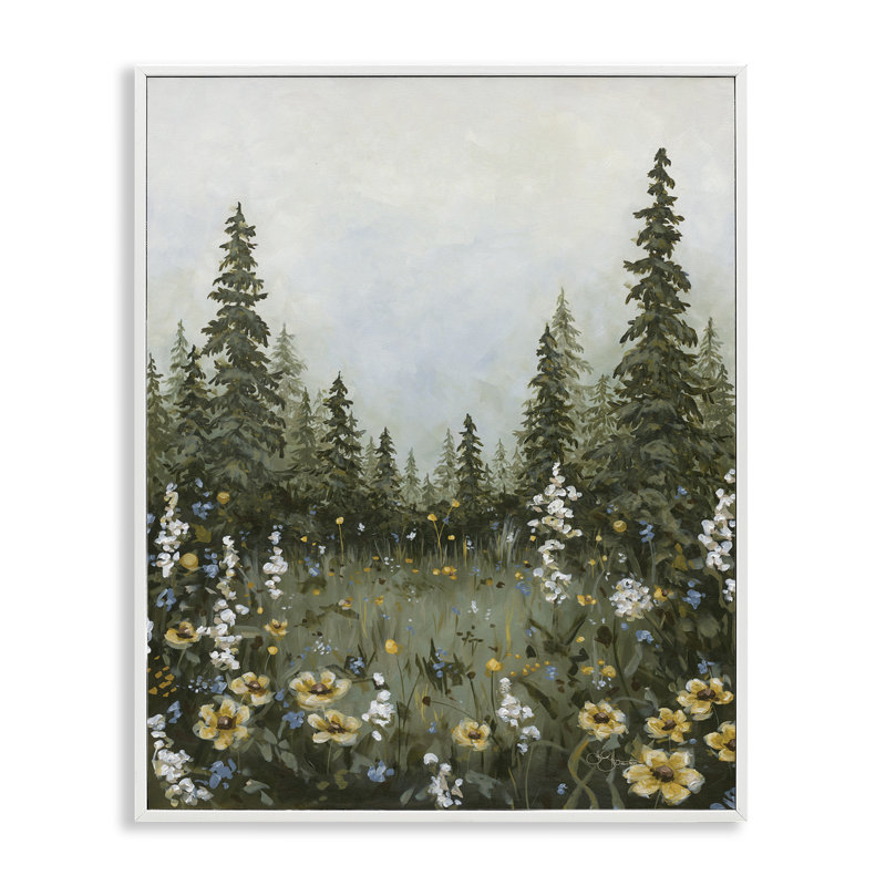 Giclée encadrée, forêt par Prairie, par Hollihocks Art, H 14 po x l 11 po, Estampe numérique encadrée blanc bord de mer