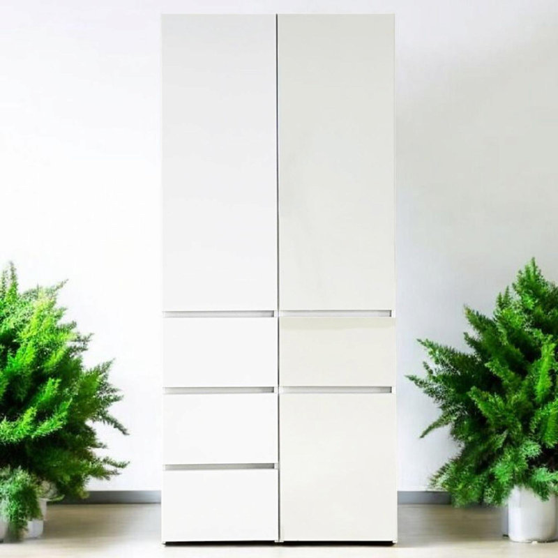 Modular Wood Closet System with Mirror