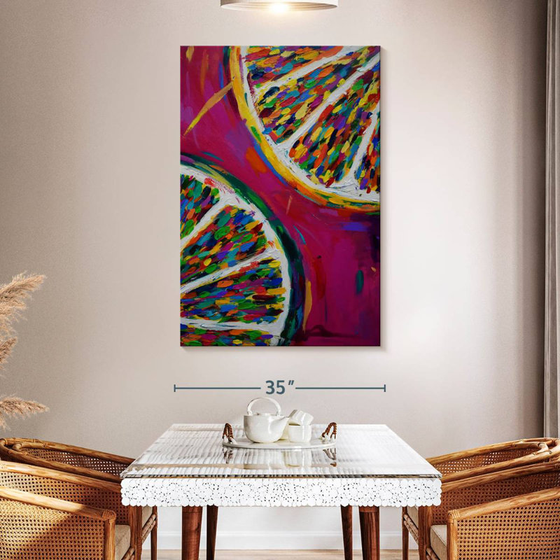 Yarlin Lemon And Lime Slices, 51" H x 34" W