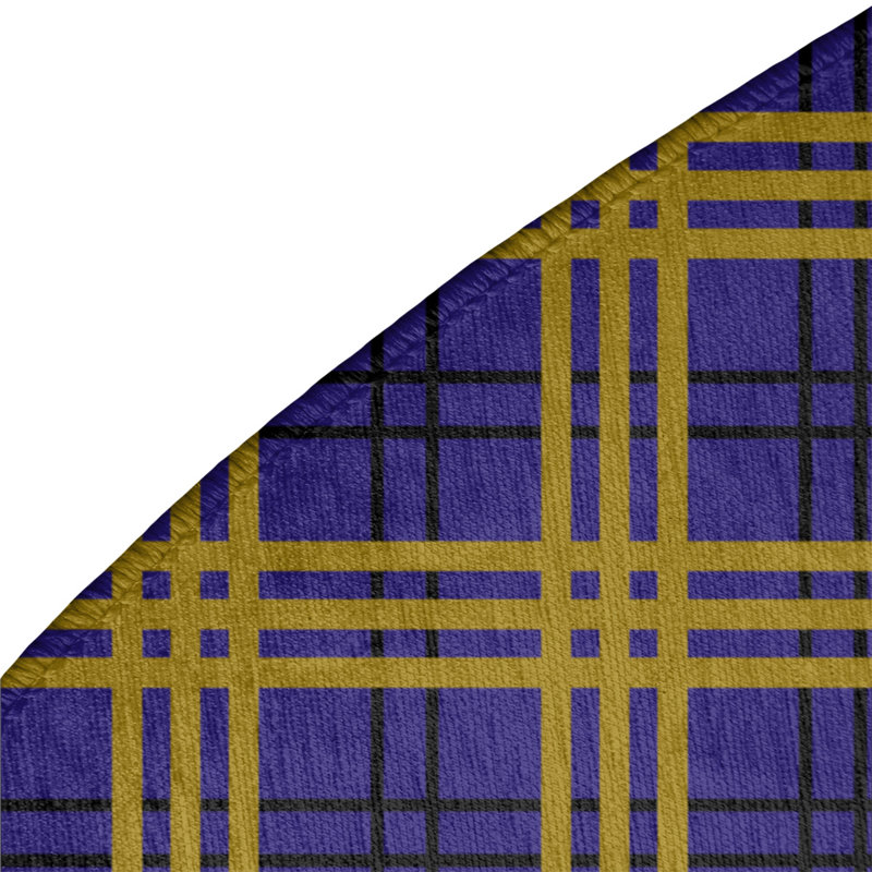 Plaid Indoor Rug, Round 5'
