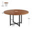 Round Dining Table with Stainless Steel Base
