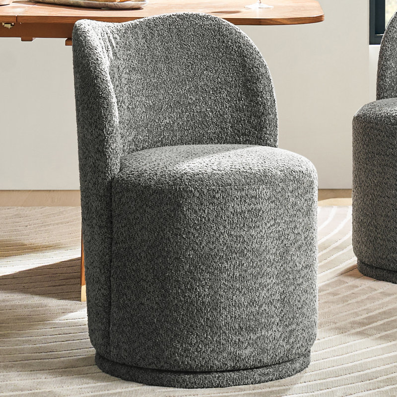 Clester Modern 360-Degree Swivel Dining Chair, Gray
