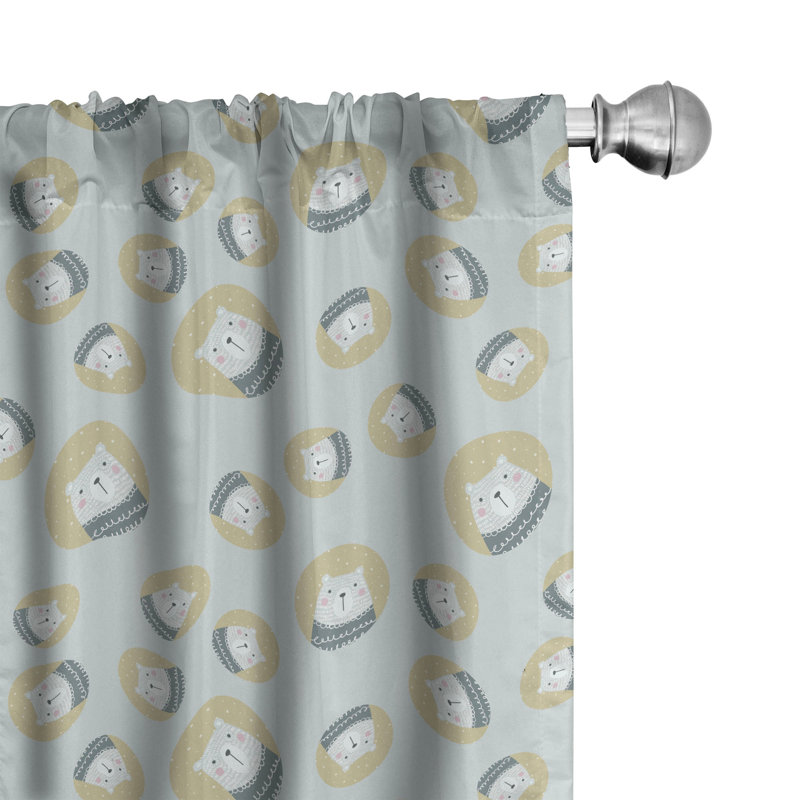 Rideaux 4 panneaux East Urban Home, L 56 po x L 95 po