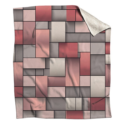Couvertures rectangulaires roses et grises