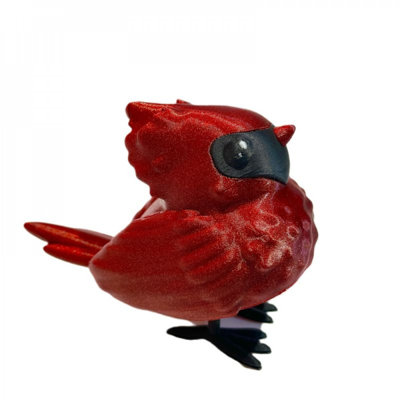 Figurine cardinal givré 2,5 "imprimée en 3D