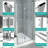 34" - 35.38" W x 72" H Bifold Frameless Glass Shower Door, Folding Farmeless Shower Door with Clear Tempered Glass-100674028