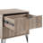 20-Inch Rustic Gray Fluted 2-Drawer Nightstand