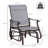 Outsunny Outdoor Glider Chair, Gliders For Outside Patio With Steel Frame And Mesh Fabric For Backyard, Garden, And Porch, Gray-646041480