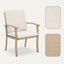 Ensemble de salle à manger rectangulaire en aluminium avec coussins Whittlesey-841655196-841655195