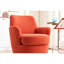 Fauteuil pivotant à 360 degrés - Velours orange pour chambre à coucher