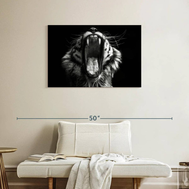 Yawning Tiger, 24" H x 36" W