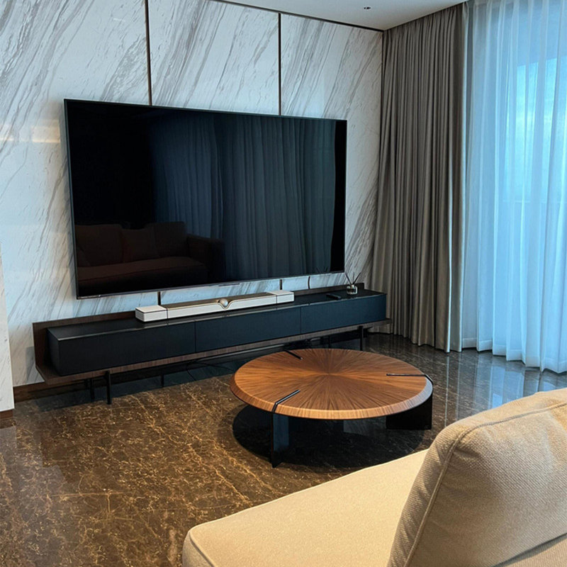Meuble télé Italian Minimalist, H 17,7 po x L 86,6 po x l 19,7 po