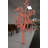 White Tree With Red Led Lights -  Size: 70"L X 65"W X 120"H.