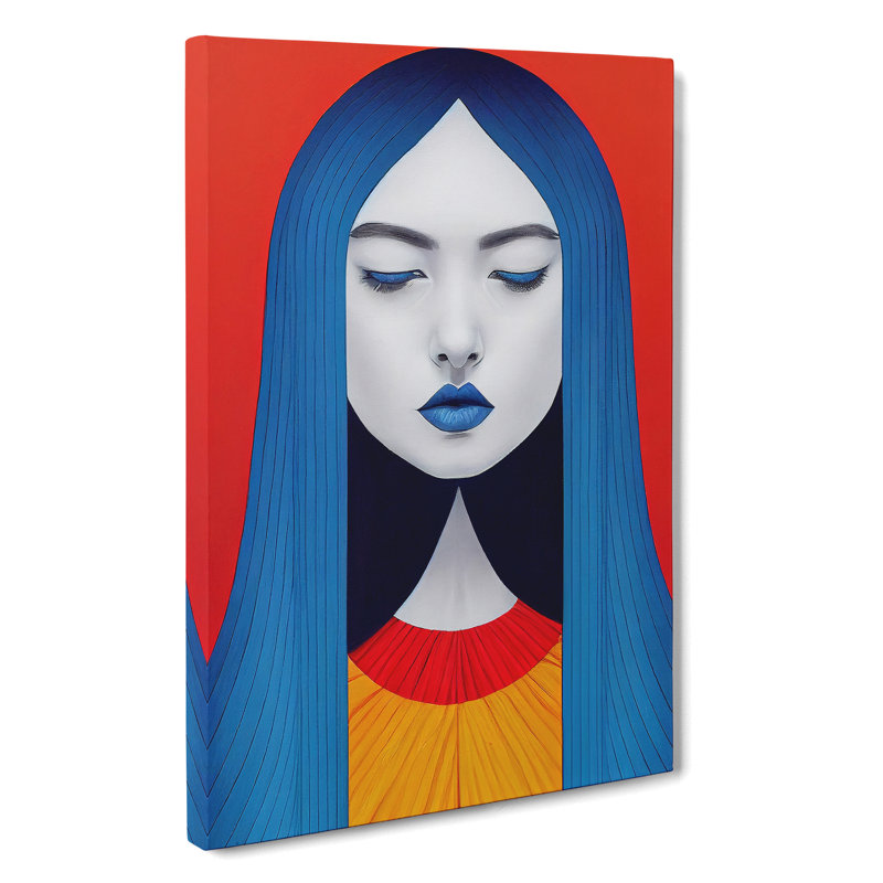 Abstract Face Of A Woman No.1 - Wrapped Canvas, 60cm H x 40cm W x 3cm D