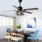 52 Inch Farmhouse Caged Ceiling Fan With Light And Remote, 6 Speeds Reversible DC Motor Chandelier Ceiling Fan For Living Room