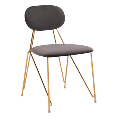 Ensemble de 2 chaises Tracer gris et or