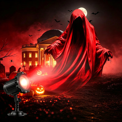 Projecteur d'Halloween pour l'extérieur, pour la fenêtre, la décoration de la porte, la maison hantée, la fête à thème, la chambre à coucher, le salon et l'aménagement d'Halloween dans la cour avant