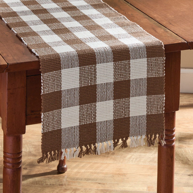 Bethpage Runner Plaid Cotton Table Runner, 54" L x 13" W