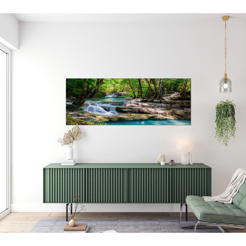 Impression sur toile Penton Landscape - Forest Waterfall, H 20 po x l 59 po x P 0,7 po