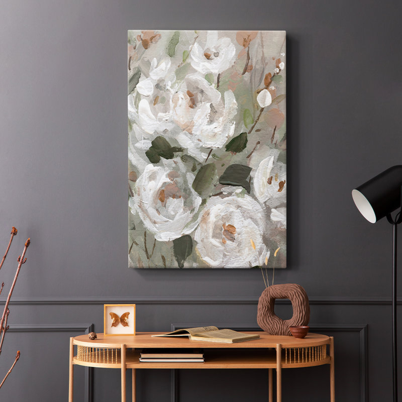 Jardin Whitese Blush - Cavas enveloppés de galerie, H 27 po x l 18 po