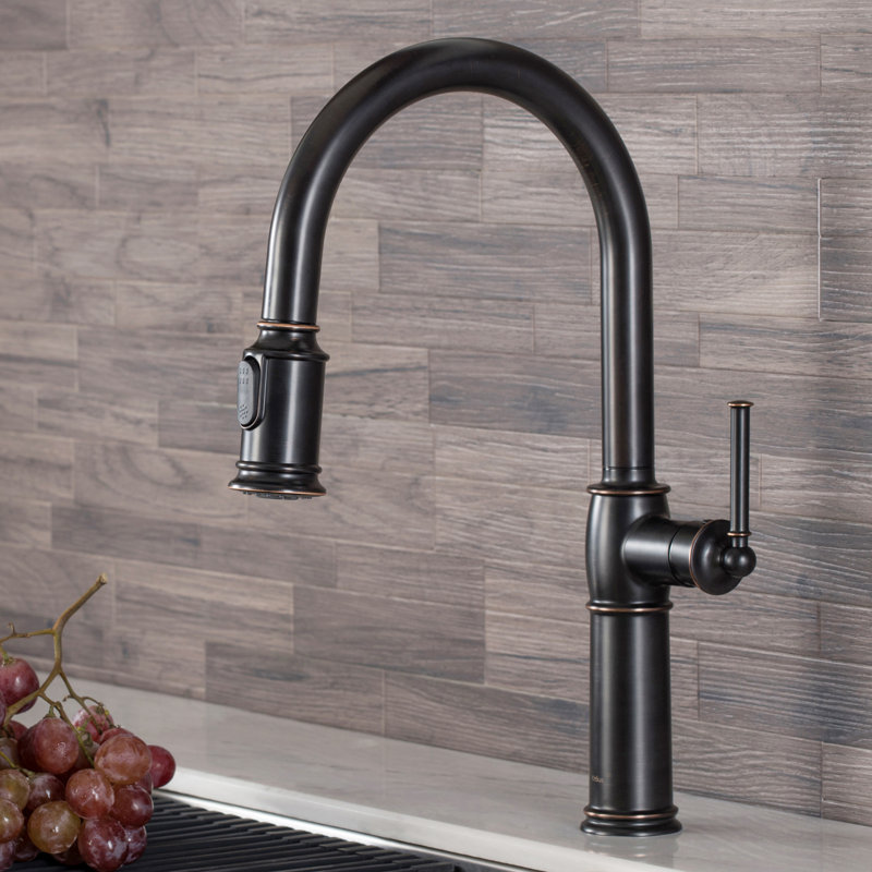 Sellette Pull Down Single Handle Kitchen Faucet, Oil Rubbed Bronze