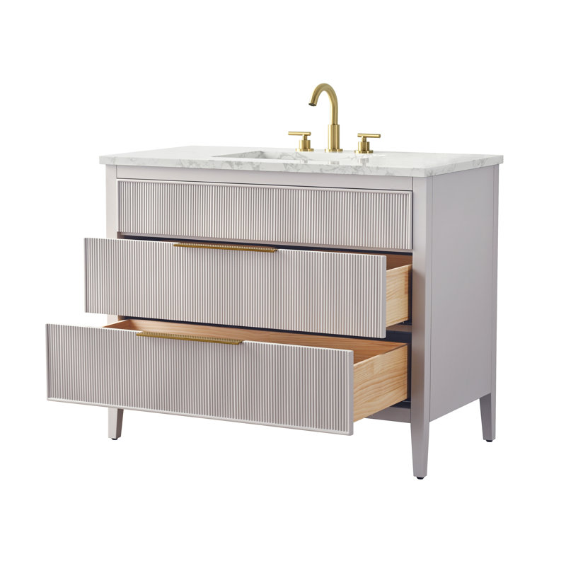 Emma 42" W Single Vanity, Taupe