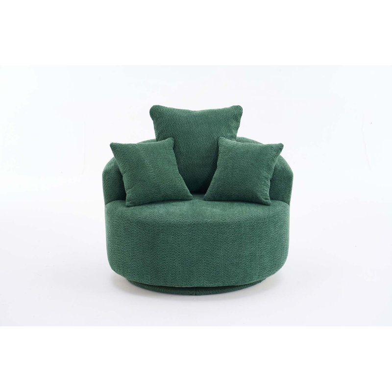 Chaise de compression pivotante polyvalente pour divers réglages, rehaussant le confort et le style, Tissu vert antique