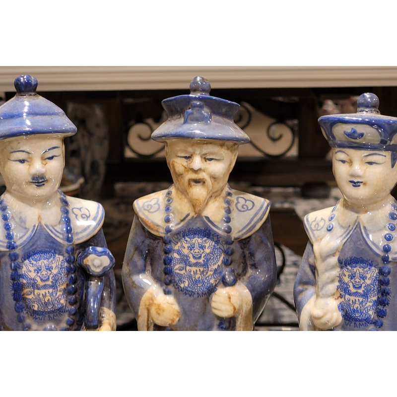 Figurine petit ensemble 3 hommes, Bleu