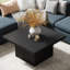 Table basse carrée 31,49 "cannelée pour le salon