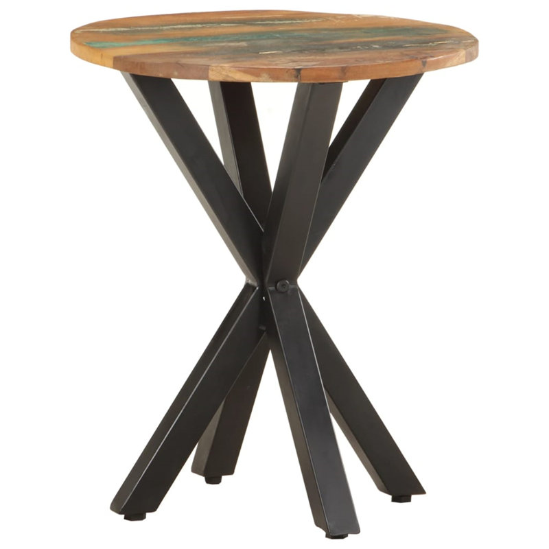 Table de bout en bois massif avec rangement Adosinda, H 22 po x l 26,8 po x L 26,8 po, Bois de manguier