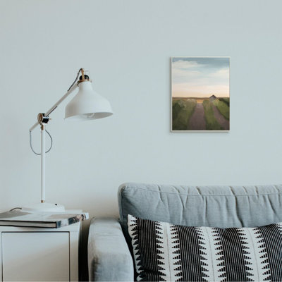 «Subtle Vineyard Landscape with Ombre Skyline» par Gigi Louise - impression d'art graphique