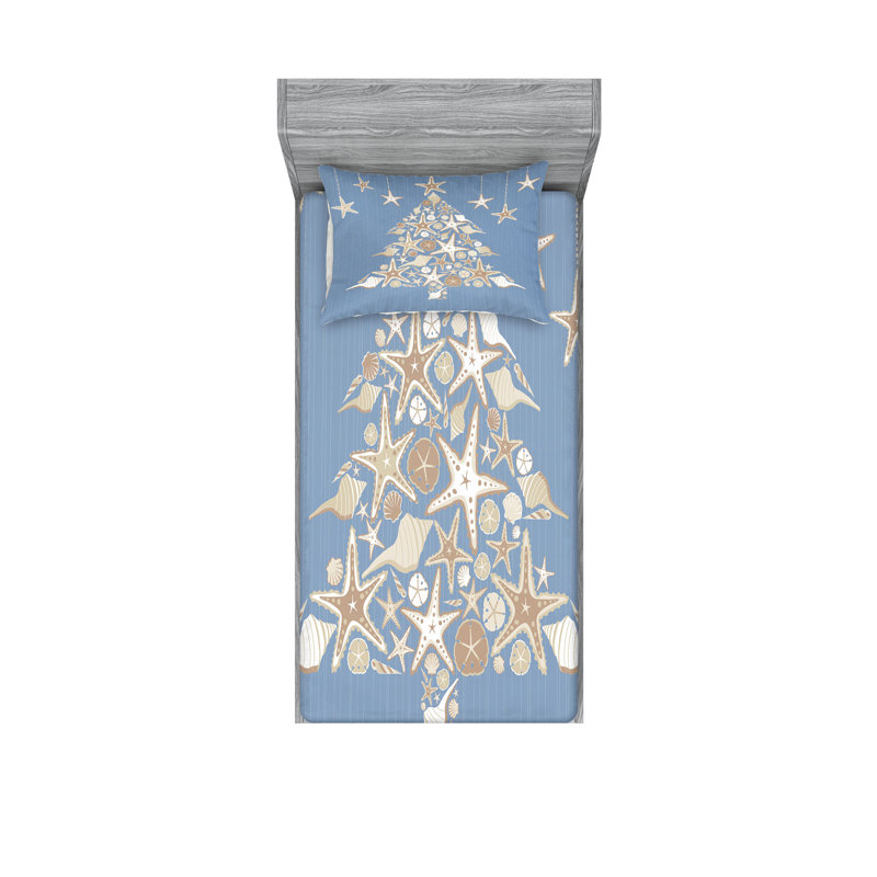 Ensemble de draps et taies décoratives Ambesonne, crème beige, Ensemble de draps pour taille de lit simple TG ave
