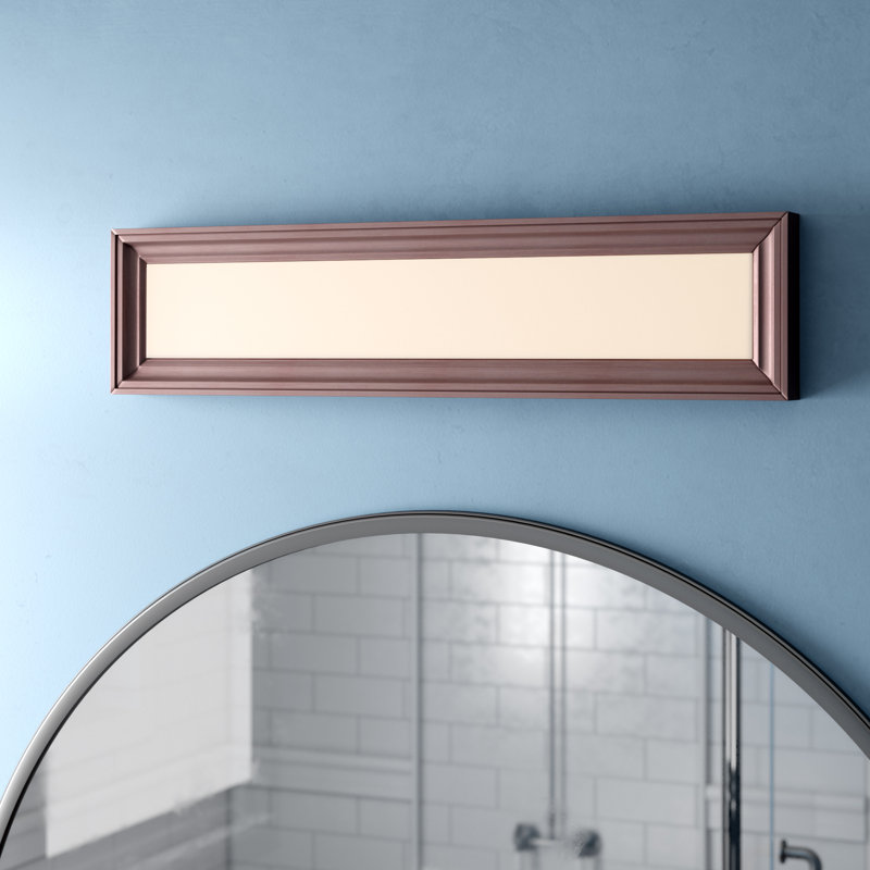 Barre d’éclairage de salle de bain 2 lumières Theon, Bronze anodisé