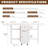 59'' White Folding Table With Drop Leaves For Small Space, Rectangular Wooden Extendable Dining Table With Wheels And Storage-1757865091