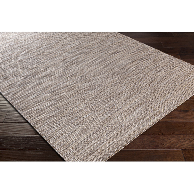 Tapis intérieur / extérieur brun foncé Orman, Rectangle 2 pi 6 po x 4 pi