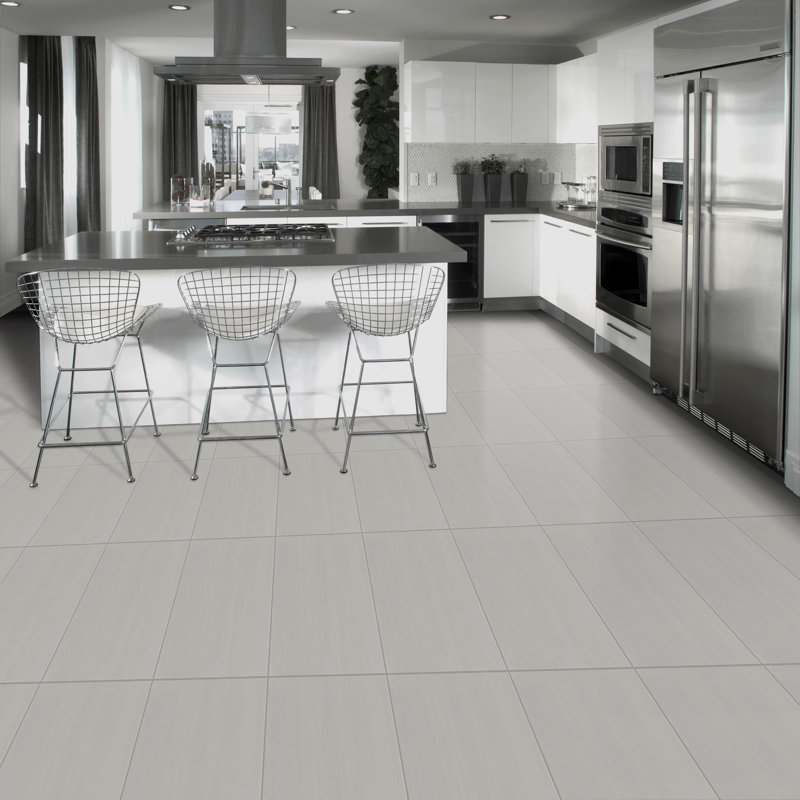 Refinery 12'' W x 24'' L Porcelain Singular Tile, Pewter