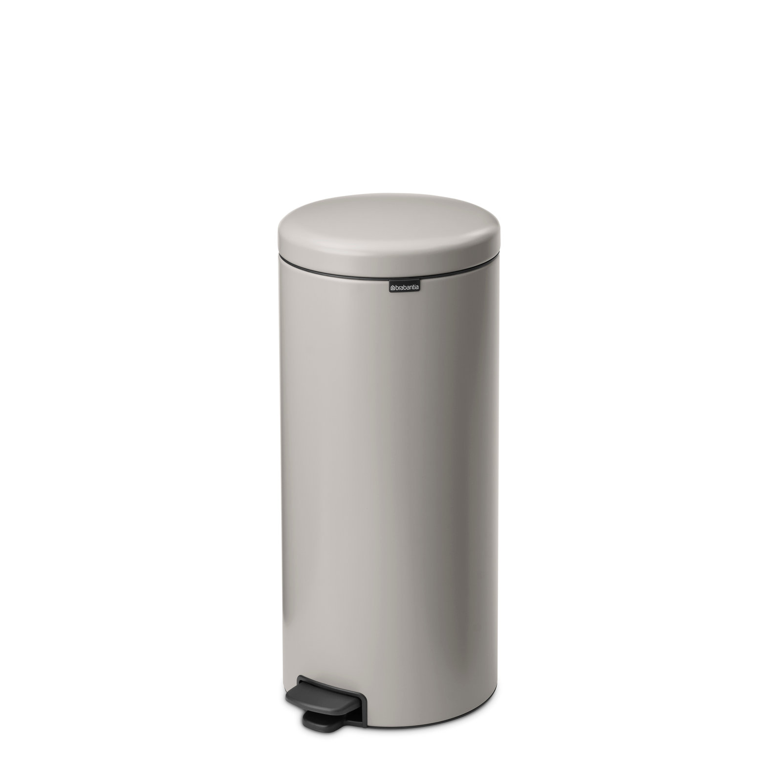Brabantia Newicon 8gal Step-On Trash Can, Soft Gray