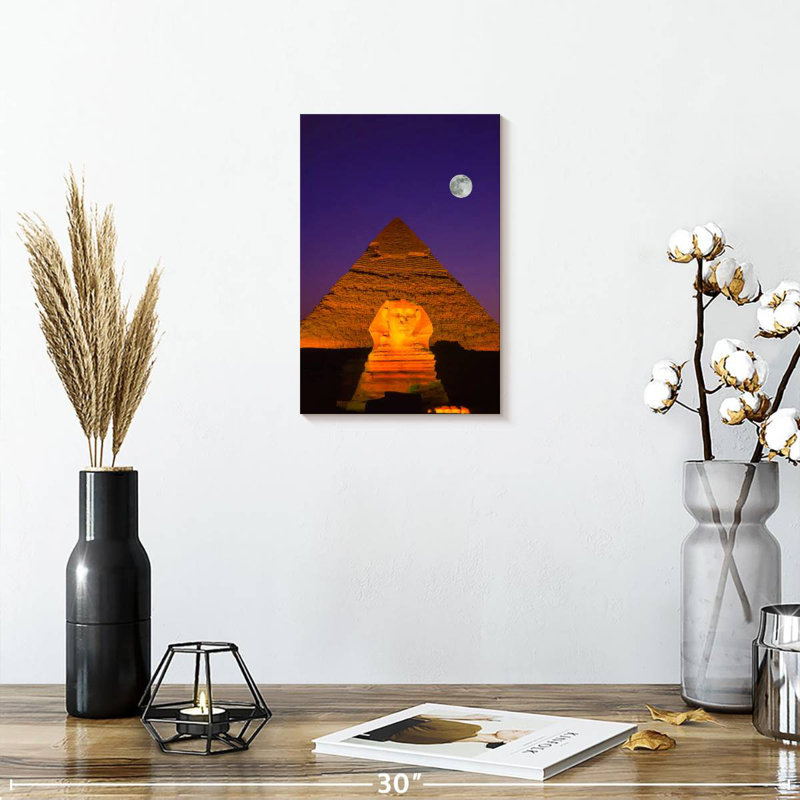 Le sphinx et la pyramide de Gizeh, H 12 po x l 8 po